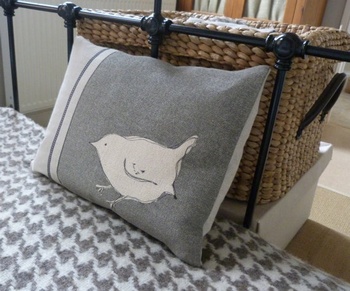 Helkat Grey Wren Linen Cushion Baytree Interiors > Cushions