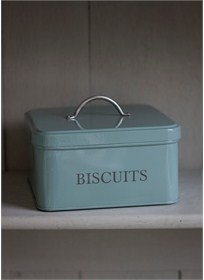 Square Biscuit Tin - Shutter Blue Baytree Interiors > Home
