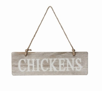 Wooden Chicken Sign Baytree Interiors > Home
