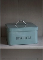 Square Biscuit Tin - Shutter Blue